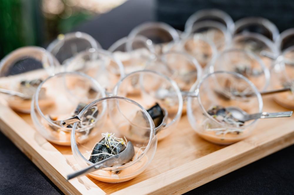 Verrine patates douce, ceviche de maquereau